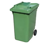 BritishBins Green 360 ltr Wheelie Bin - Large Size Household Wheelie Bin (For Many Councils) - Tough & Durable - For All Your Outdoor Rubbish & Recycling - EN840 Certified & Tested