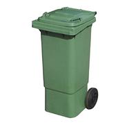 BritishBins Green 80 ltr Wheelie Bin - Small Size Household Wheelie Bin - Tough & Durable - For All Your Outdoor Rubbish & Recycling - EN840 Certified & Tested