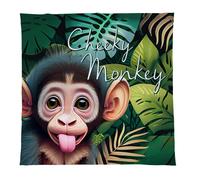 BritishmadeGifts Cheeky Monkey Luxury Fleece Throw Blanket - Large Size 150cm x 150cm
