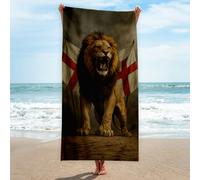 BritishmadeGifts England - St George's Lion Roar - Beach Towel