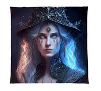 BritishmadeGifts Mystical Witch Luxury Fleece Throw - Large Size 150cm x 150cm