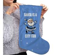 BritishmadeGifts Santa is a City Football Fan - Christmas Stocking