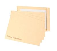 Britishpaper A5 / C5 229mm x 162mm Brown/Manilla Strong Hard Card Board Backed Peel and Seal Printed Please Do Not Bend Envelopes 125