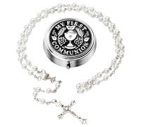 BRITIVIVE Rosary Prayer Beads Rosary Communion Girls Rosary Catholic with Gift Box for Communion Party Gift First Communion