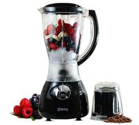Britly Electric Blender and Smoothie Maker | 500W Jug Blender with Stainless Steel Blades | 4 Speed Settings Plus Pulse Function | 1.5L BPA-Free Plastic Jar | Coffee/Spice Grinder Jar - Black