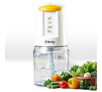 Britly Mini Food Chopper | 500ml Food Processor with 4 Bi-Level Stainless Steel Double Blades for Blending and Chopping - Ideal for Salads, Salsas, Curries, and More - 1-Year Warranty