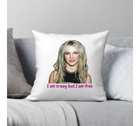 Britney Spears Crazy But Free Square Pillowcase Polyester Linen Velvet Printed Zip Decorative Sofa Seater Cushion Cover