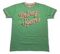 Britney Spears Men's Ringer Retro T-Shirt in Green | Size: 2XL Britney Spears Green 2XL