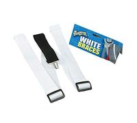 Britol Novelty Adult White Gangster Braces, Onesize Halloween