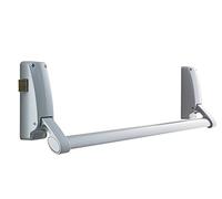 Briton 378.L.SE Exit Devices: Push Bar-Rim Panic Latch L/H, Site Reversible to R/H, Silver