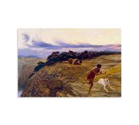 Briton Riviere The Miracle of The Gaderene Swine Poster Canvas Print Art Vintage Exquisite Wall Art Painting Home Decor for Living Room Bedroom Canvas Painting Wall Art Decorative Picture Prints Mode