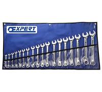 Britool Combination Spanner Set, 6mm-24mm, 18 Pcs - Chrome Finish, Chrome Vanadium Steel, Tool Roll for Storage