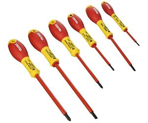 Britool E160910B Insulated PH and Slotted Screwdriver Set, 1.8cm x 3.6cm x 1cm, 6 Pcs