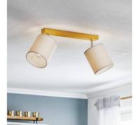 BRITOP Corralee ceiling spotlight, grey, 2-bulb