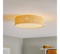 BRITOP Jute ceiling light with a beige lampshade, Ø 48 cm