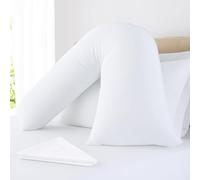 Britovia Home V Pillow with Pillowcase - Orthopedic Extra Filled Support Pillow for Neck, Back & Shoulder Pain Relief, Pregnancy, Maternity, Nursing & Sitting, Super Soft Hollowfibre Cushion