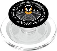 Britpop Retro Vinyl Sound Wave Headphone Art Design PopSockets PopGrip for MagSafe