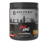 BRITPRO - BANG BANG Pre-Workout, 300g - Orange Popsicle Flavour - High-Intensity Pre Workout, Focus & Endurance, Muscle Pump - Clean Energy, No Crash - Made in the UK