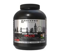BRITPRO - Beef Protein Isolate Plus, 1.8KG - Tropical Coconut Flavour - 90% Protein Concentration, 27g Protein - No Added Sugar, Zero Fat, Dairy Free - Muscle Recovery & Strength - Made in UK