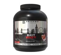 BRITPRO - BRIT Whey, 2kg - Strawberry Flavour - 24g Protein, No Added Sugar, No Additives - Whey Protein Concentrate - Lean Muscle, Recovery & Strength - Made in the UK
