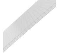 Britshield Opal White 8mm Multiwall Polycarbonate Roofing Panel, UV-Protected Hollow Sheet 700x1800mm (Custom Cut to Size Available)