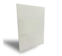Britshield Slab PVC Faced MDF Kitchen Cabinet Door - High Gloss Galaxy White - 18mm x 600mm x 600mm - (Custom Cut to Size, Replacement For IKEA Howdens B&Q)