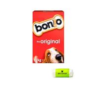 BRITSHOP Poop Bag With Bonio ORIGINAL Biscuits 1.2kg Crunchy Dog Training Treats
