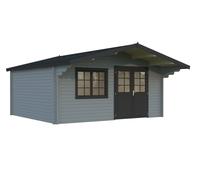 Britta L (5x4.5m | 19.7m2 | 40mm) Swiss Chalet Style Garden Log Cabin