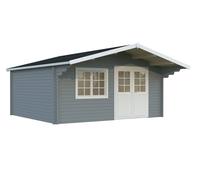 Britta L (5x4.5m | 19.7m2 | 40mm) Swiss Chalet Style Garden Log Cabin