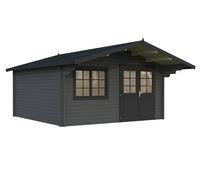 Britta M (4.5x4.5m | 17.5m2 | 40mm) Swiss Chalet Style Garden Log Cabin