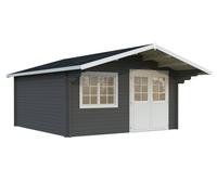 Britta M (4.5x4.5m | 17.5m2 | 40mm) Swiss Chalet Style Garden Log Cabin