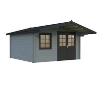 Britta S (4.1x4.1m | 14.6m2 | 40mm) Swiss Chalet Style Garden Log Cabin