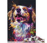 Brittany Dog Art Wooden Puzzle for Adults 500 Pcs Jigsaw Puzzles for Puzzle Jigsaw for 18+ And Adults 500pcs (52x38cm)
