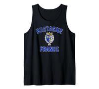 Brittany France Crest Distressed Print Tank Top