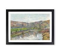 Brittany Landscape by Paul Gauguin Framed Print | A2 Black Framed Wall Art | Ready to Hang | Modern Nature Picture | Living Room Bedroom Lounge Office