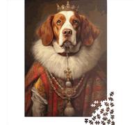 Brittany Spaniel 1000 Pieces Jigsaw Puzzles for Adults Creative Rectangular Jigsaw Wooden Puzzles Game Brain Teasers Toy 1000pcs (75x50cm)