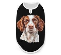 Brittany Spaniel Dog Funny Dog Shirts Pet Sleeveless Clothes Puppy Cat T-shirts for Small to Large