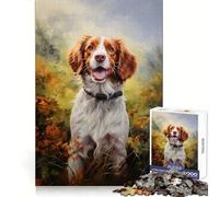 Brittany Spaniel Jigsaw Puzzles 1000 Pieces Clear Thinking Calm Downtime Precise Edges Chic Xmas Gift (50x75cm)
