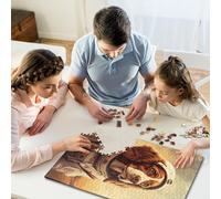 Brittany Spaniel Mars Wooden Jigsaw Puzzles 1000 Pieces Jigsaw Creative Rectangular Large Family Puzzle Game Artwork for Adults Teens 1000pcs (75x50cm)