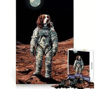 Brittany Spaniel On Mars 1000 Piece Jigsaw Puzzles for Teenagers Critical Think Time Well Spent Firm Fit Unique Xmas Gift (38x26cm)