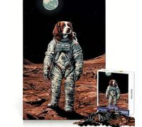 Brittany Spaniel On Mars Jigsaw Puzzles for Adults1000 Pieces Brain Wellness Leisure Activity Perfect Lock Bday Surprise (38x52cm)