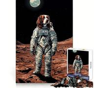 Brittany Spaniel On Mars Jigsaw Puzzles for Teenagers 1000 Smart Challenge Relaxing Pastime Fine Lock Thoughtful Xmas (50x75cm)