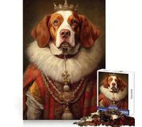 Brittany Spaniel The King Jigsaw Puzzles for Adults1000 Piece Mental Exercise Peaceful Fun Snug Lock Great Gift (38x52cm)