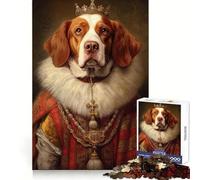 Brittany Spaniel The King Jigsaw Puzzles for Teenagers 1000 Piece Memory Training Tranquil Escape Flawless Cut Memorable Gift (38x26cm)