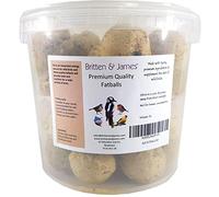 Britten & James 40 Premium Fat Balls for Wild Birds in a Stay Fresh 5L Tub