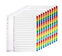 Britten & James Extra Wide File Index Dividers Alphabet 20-Part A-Z [Pack of 10 Sets]