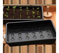 Britten & James Professional Standard Seed Tray Black with Holes [Pack of 5] 37.5 x 23cm/15 x 9. Heavy duty trays made from extra thick plastic with efficient drainage holes