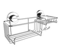 Britten & James Shower Tidy with Soap Holder Suction Fit Rust Proof Stainless Steel