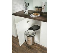 Britten & James Stainless Steel Cupboard Waste Bin with Lid for Kitchen 15 Litre