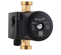 BritTherm B1 25/8-180 Bronze Hot Water Pump - Secondary Recirculator for Potable Systems, 180mm Inline, 1.5" Connections, 3 Speeds, 240V, 8m Head, High Flow 6.9 m³/h, Includes Cable & Plug